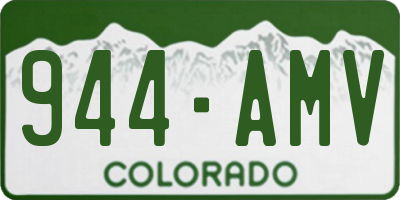 CO license plate 944AMV