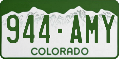CO license plate 944AMY