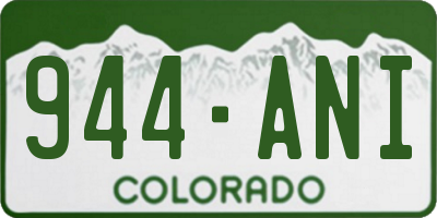 CO license plate 944ANI