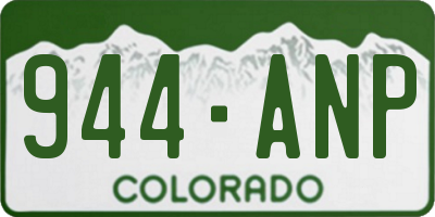 CO license plate 944ANP
