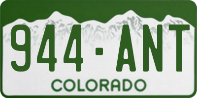 CO license plate 944ANT