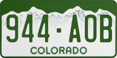 CO license plate 944AOB