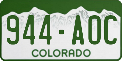 CO license plate 944AOC