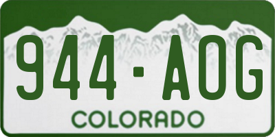 CO license plate 944AOG