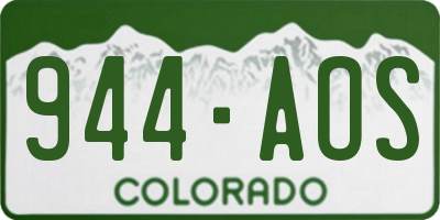 CO license plate 944AOS