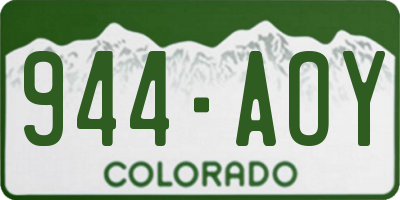 CO license plate 944AOY