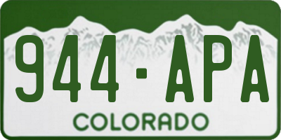 CO license plate 944APA