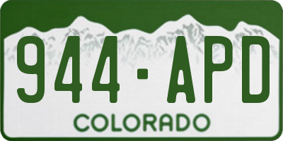 CO license plate 944APD