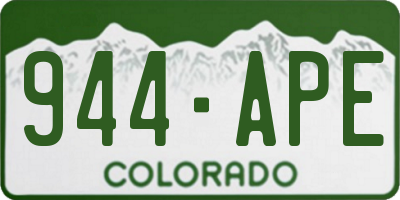 CO license plate 944APE