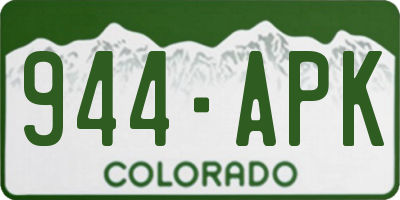 CO license plate 944APK