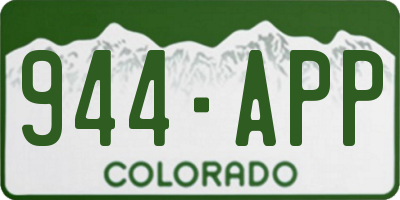 CO license plate 944APP