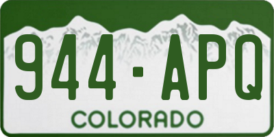 CO license plate 944APQ