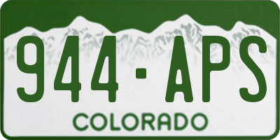 CO license plate 944APS