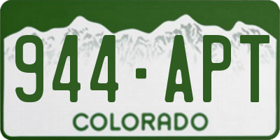 CO license plate 944APT