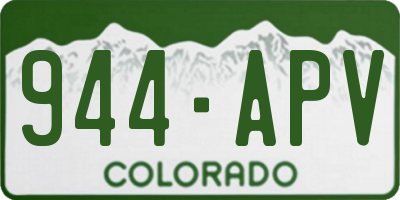 CO license plate 944APV