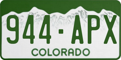 CO license plate 944APX