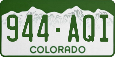 CO license plate 944AQI