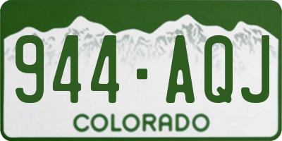 CO license plate 944AQJ