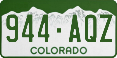 CO license plate 944AQZ