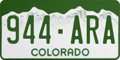CO license plate 944ARA