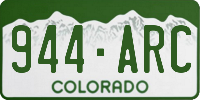 CO license plate 944ARC