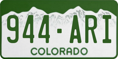 CO license plate 944ARI