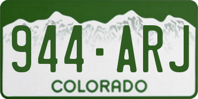 CO license plate 944ARJ