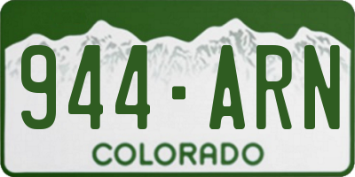 CO license plate 944ARN