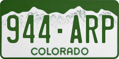 CO license plate 944ARP