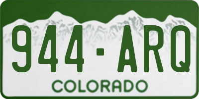CO license plate 944ARQ