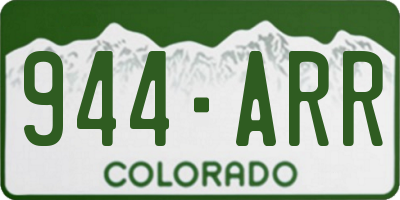 CO license plate 944ARR