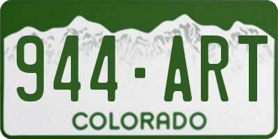 CO license plate 944ART