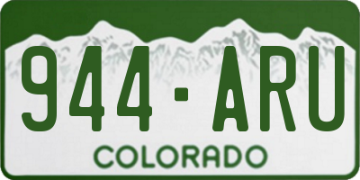 CO license plate 944ARU
