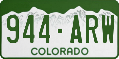 CO license plate 944ARW