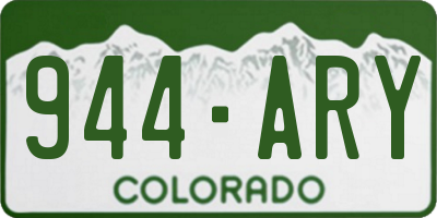 CO license plate 944ARY