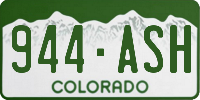 CO license plate 944ASH