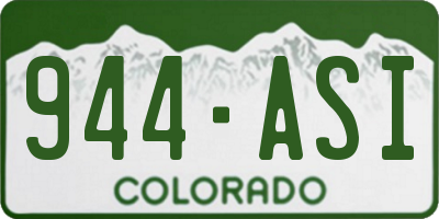 CO license plate 944ASI