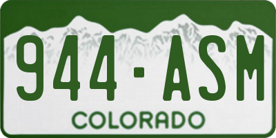 CO license plate 944ASM