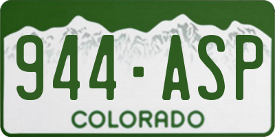 CO license plate 944ASP