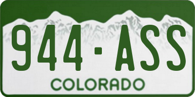 CO license plate 944ASS