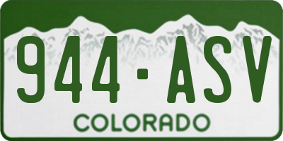 CO license plate 944ASV