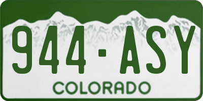CO license plate 944ASY