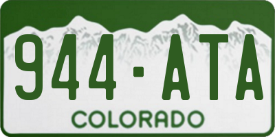 CO license plate 944ATA