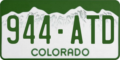 CO license plate 944ATD