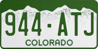CO license plate 944ATJ