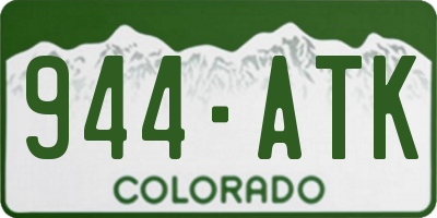 CO license plate 944ATK