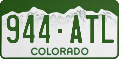 CO license plate 944ATL