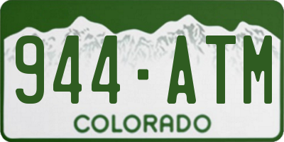 CO license plate 944ATM