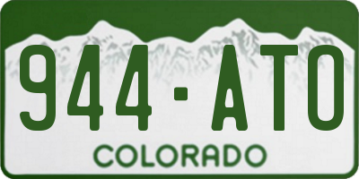 CO license plate 944ATO