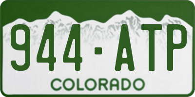 CO license plate 944ATP